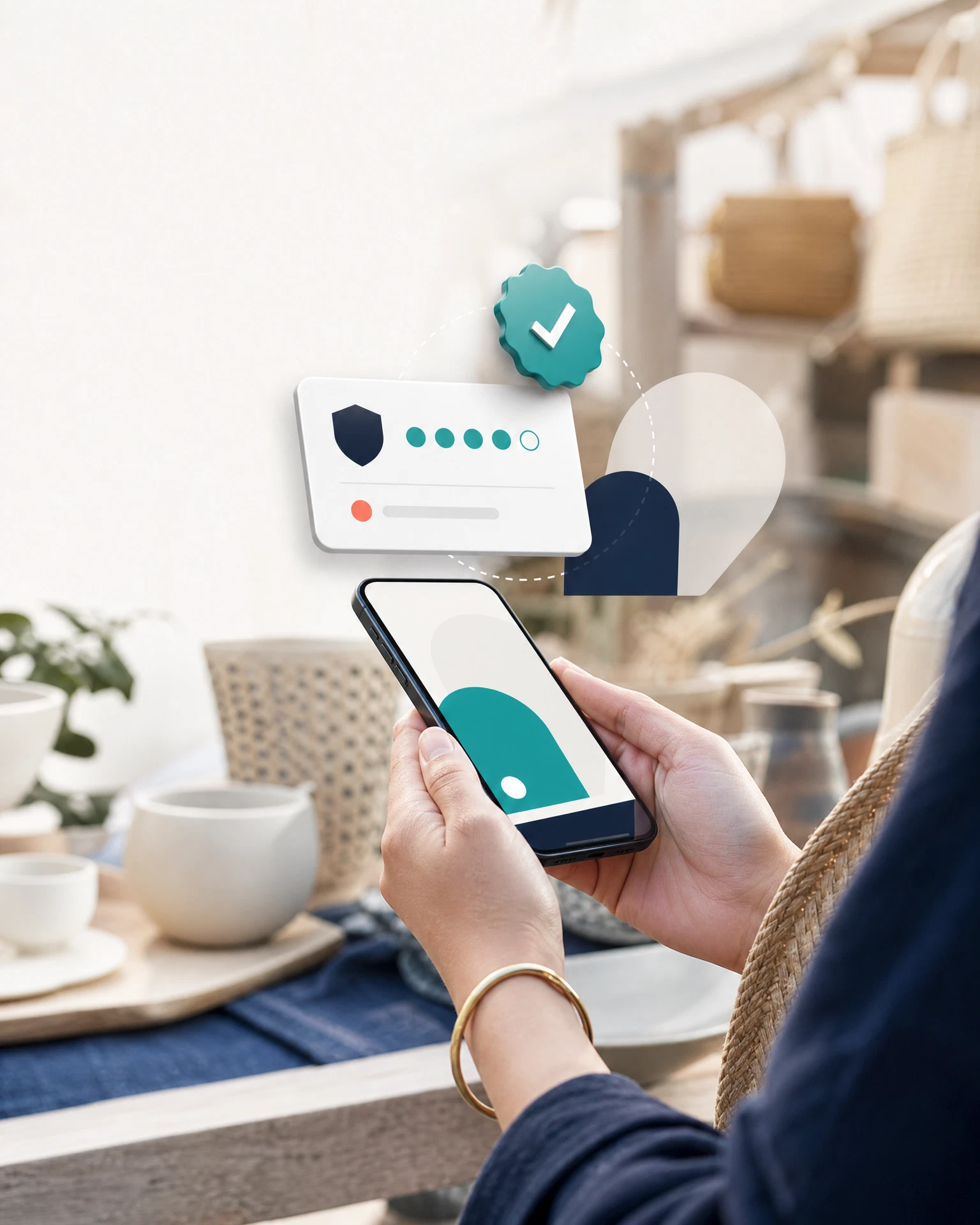 A shopper reviewing a social commerce safety signal